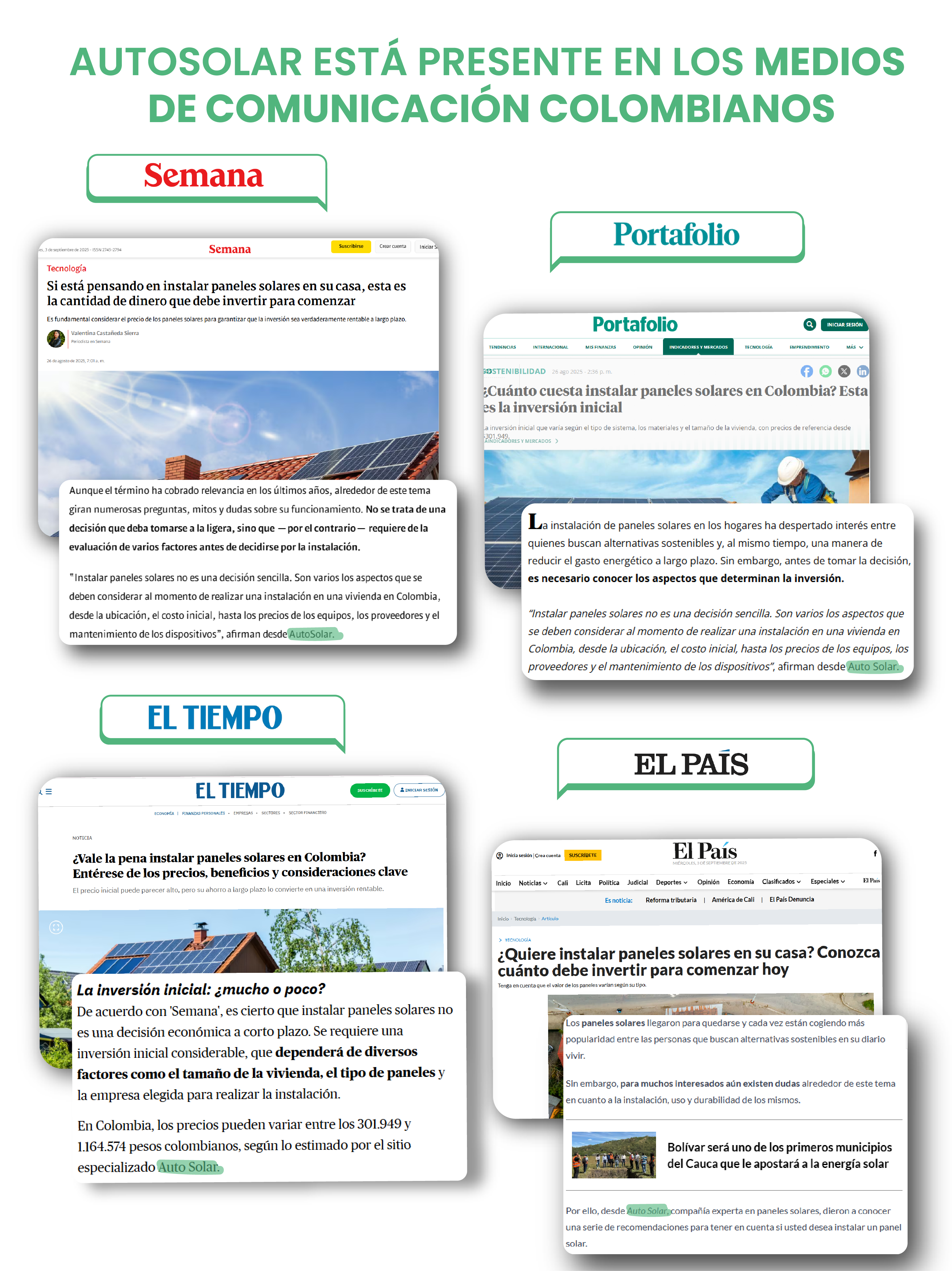 AutoSolar Colombia presente en los medios nacionales